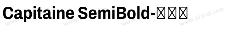 Capitaine SemiBold字体转换